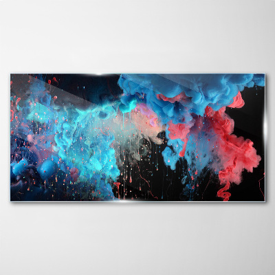 Glas foto Kleurrijke wolken in beweging