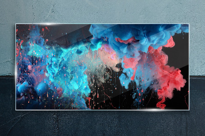 Glas foto Kleurrijke wolken in beweging