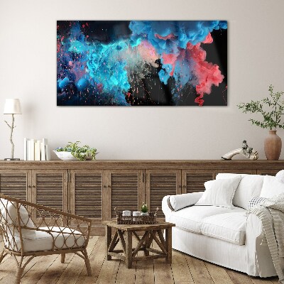 Glas foto Kleurrijke wolken in beweging