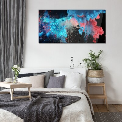 Glas foto Kleurrijke wolken in beweging