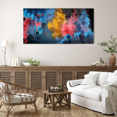 Schilderij op glas Kleurrijke explosies van emoties