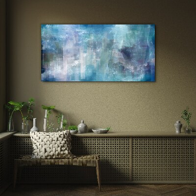 Glas foto Abstract kleurenspel in blauwtinten