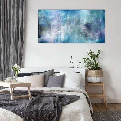 Glas foto Abstract kleurenspel in blauwtinten