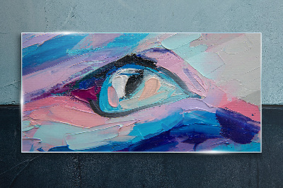 Schilderij op glas Een mistige blik in pastelkleuren