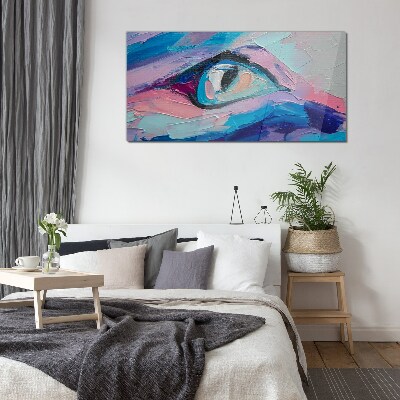 Schilderij op glas Een mistige blik in pastelkleuren