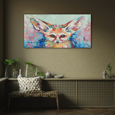 Foto op glas Kleurenportret van een fennekvos