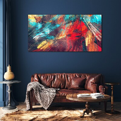 Glas foto Een dynamische explosie van kleuren