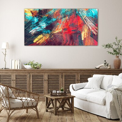 Glas foto Een dynamische explosie van kleuren