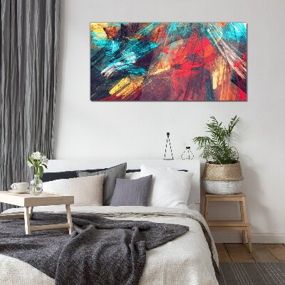 Glas foto Een dynamische explosie van kleuren