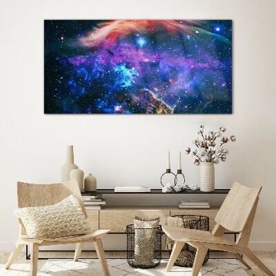 Schilderij op glas Kosmische symfonie van kleuren
