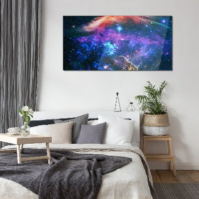 Schilderij op glas Kosmische symfonie van kleuren