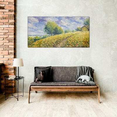 Schilderij op glas Zomerveldlandschap