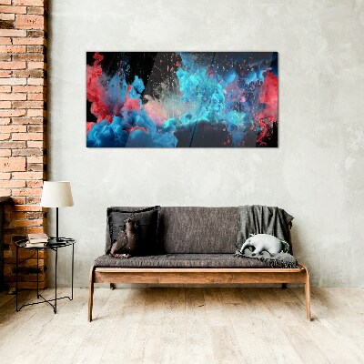 Schilderij op glas Uitdrukking van kleur in beweging