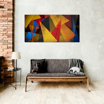 Glas foto Kleurgeometrie in beweging