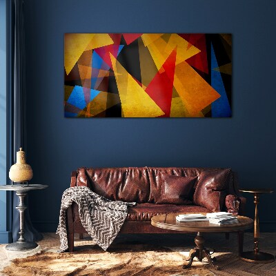 Glas foto Kleurgeometrie in beweging