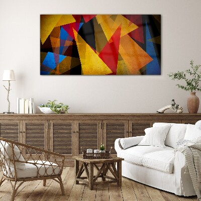 Glas foto Kleurgeometrie in beweging