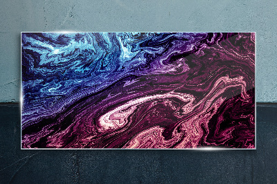 Foto op glas Een kosmische werveling van kleuren