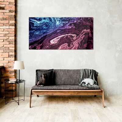 Foto op glas Een kosmische werveling van kleuren