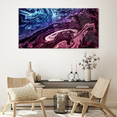 Foto op glas Een kosmische werveling van kleuren