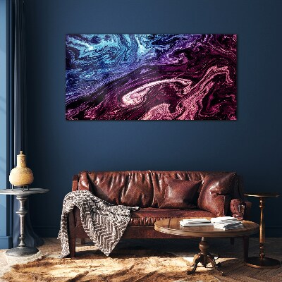 Foto op glas Een kosmische werveling van kleuren