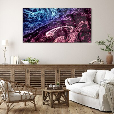 Foto op glas Een kosmische werveling van kleuren