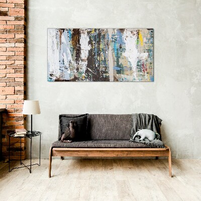 Foto op glas Abstract mozaïek van kleuren