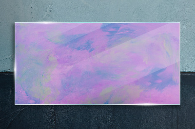 Schilderij op glas Delicate tinten paars en blauw