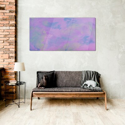 Schilderij op glas Delicate tinten paars en blauw