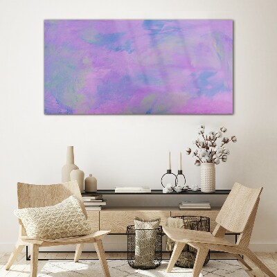 Schilderij op glas Delicate tinten paars en blauw