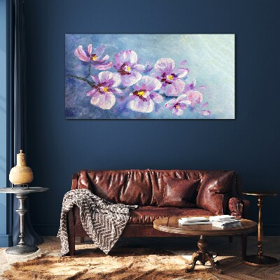 Glas foto Orchideeën in pasteltinten