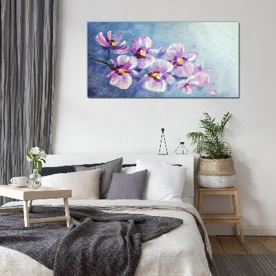 Glas foto Orchideeën in pasteltinten