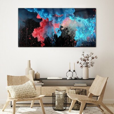 Foto op glas Een kosmische explosie van kleuren