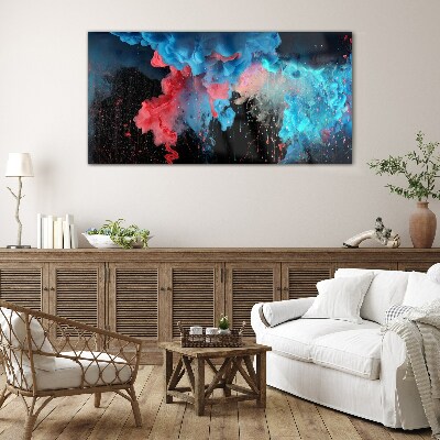 Foto op glas Een kosmische explosie van kleuren