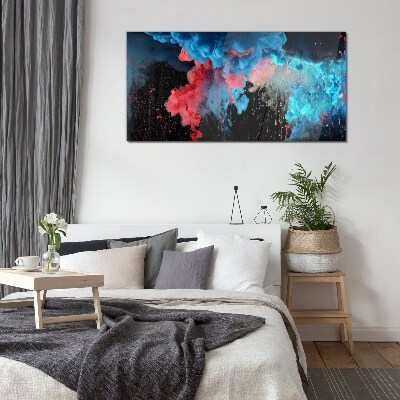 Foto op glas Een kosmische explosie van kleuren