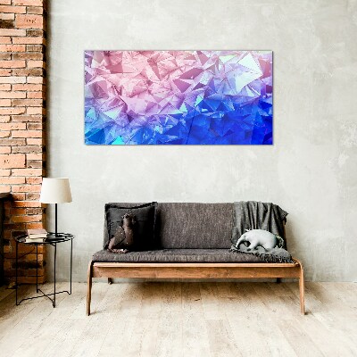 Foto op glas Caleidoscopische tinten ijs