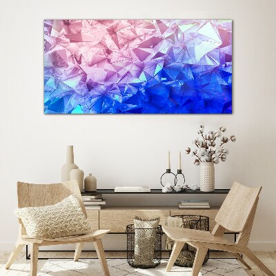 Foto op glas Caleidoscopische tinten ijs