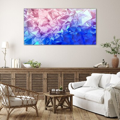 Foto op glas Caleidoscopische tinten ijs