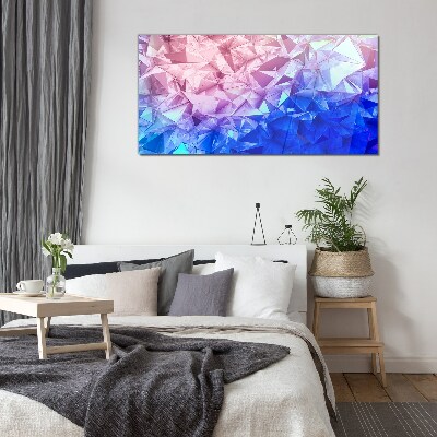 Foto op glas Caleidoscopische tinten ijs