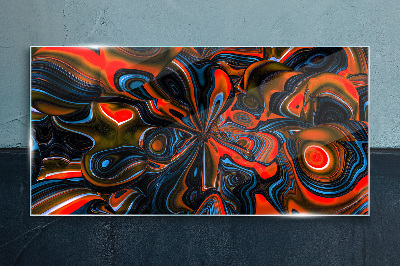 Schilderij op glas Dynamische kleurenwervelingen
