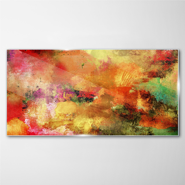 Glas foto Kleurrijke abstracte chaos