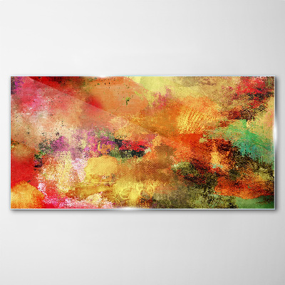 Glas foto Kleurrijke abstracte chaos