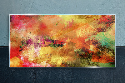 Glas foto Kleurrijke abstracte chaos