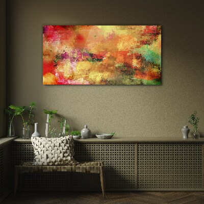 Glas foto Kleurrijke abstracte chaos