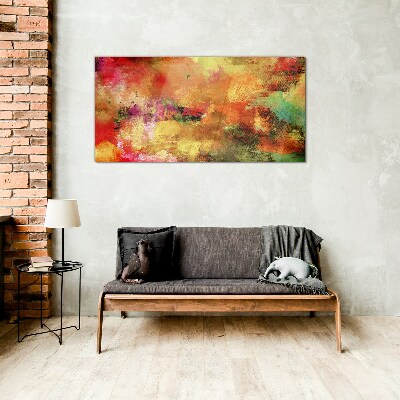 Glas foto Kleurrijke abstracte chaos