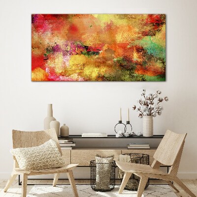 Glas foto Kleurrijke abstracte chaos