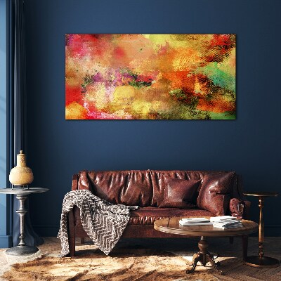 Glas foto Kleurrijke abstracte chaos