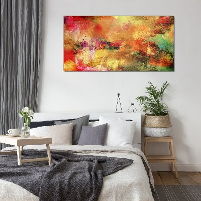 Glas foto Kleurrijke abstracte chaos