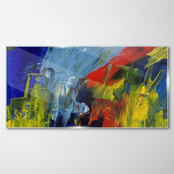 Foto op glas Dynamische kleuren in een abstract landschap