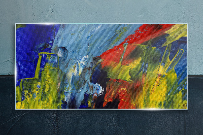 Foto op glas Dynamische kleuren in een abstract landschap