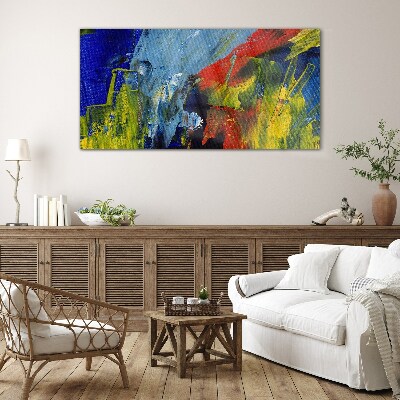 Foto op glas Dynamische kleuren in een abstract landschap